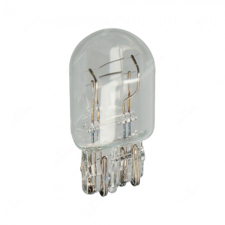 Bulb glass wedge base W3x16q 12V 21/5W T20 for automotive lighting
