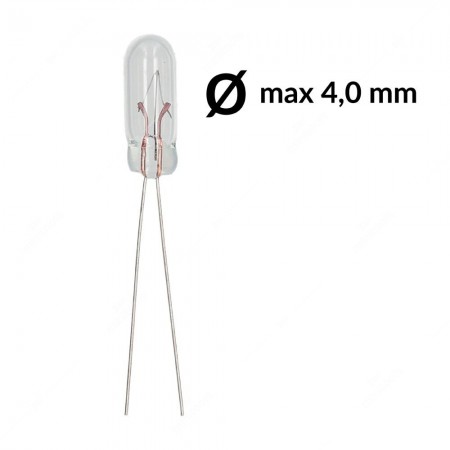 T1 1/4 40mA 14V wire base miniature incandescent light bulb 