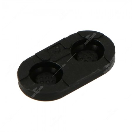 Side view of 2 buttons silicone rubber button pad with conductive rubber pills