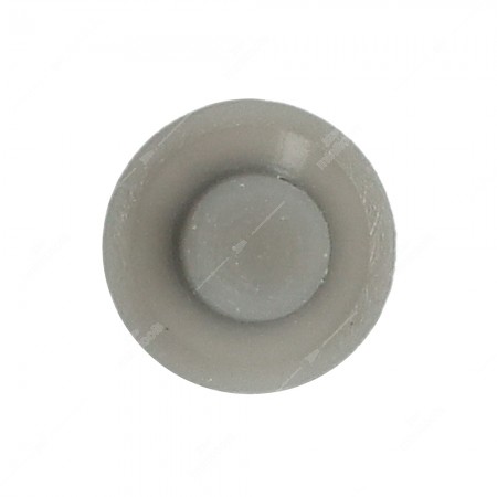 Top view of round button in silicone rubber with pill in conductive rubber