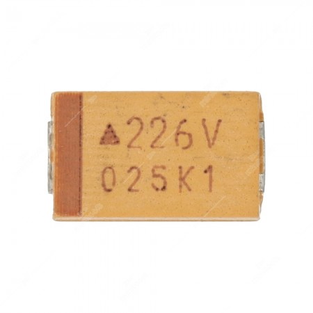 SMD tantalum capacitor, 22uF, 35V. Pack of 10 items
