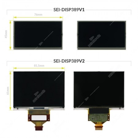 Versions comparison of LCD display for Peugeot 3008 Mk1 and 5008 Mk1 instrument clusters