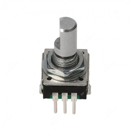 Mechanical encoder, 12 pulses per revolution,  with push switch