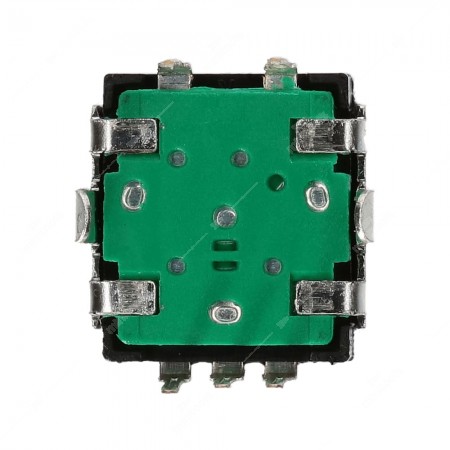 24 pulses per revolution incremental encoder, with push switch. No detents 12,5x13,4x21,5h mm
