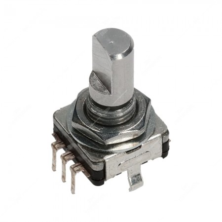 Replacement rotary encoder, 15 ppr, 0 detents, with push button