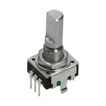Replacement rotary encoder, 12 ppr, with push button, 12 detents