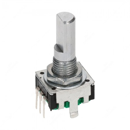 Replacement rotary encoder, 24 ppr, without push button, 24 detents - 20 mm flat shaft