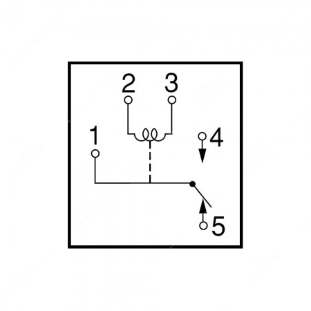 Technical schema of NEC EP1F-B3G1S relay for automotive