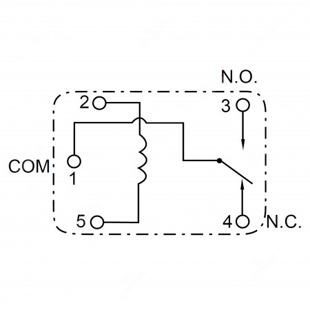 Technical schema of Fujitsu FBR51ND10-W1 relay