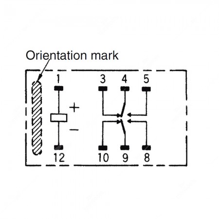GS-2 12VDC / GS-2 DC12 relay technical diagram