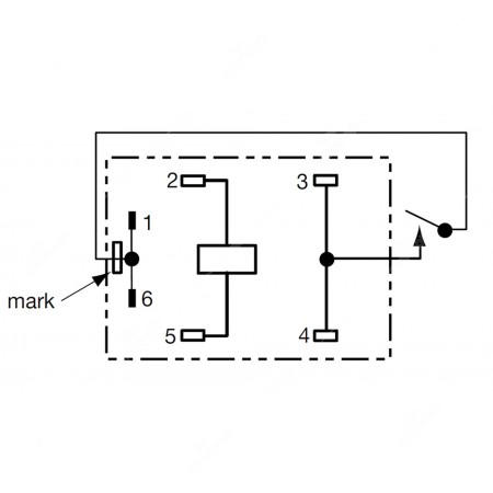 G8SE-1A4L relay technical diagram - pinout