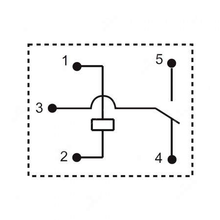 HFKW012-1ZW relay technical diagram - pinout