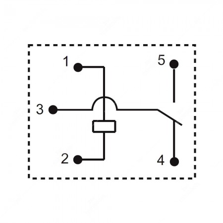 HFKW012-1ZW-L relay technical diagram - pinout