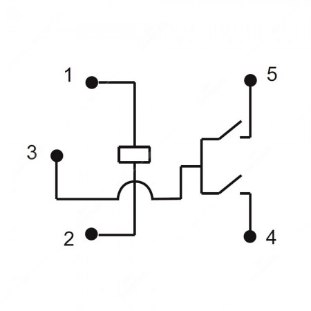 HFKW012-SH relay technical diagram - pinout