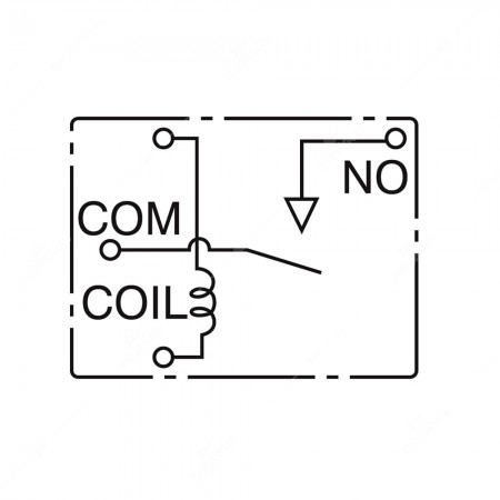 Technical schema of JJM1A-12V relay for automotive