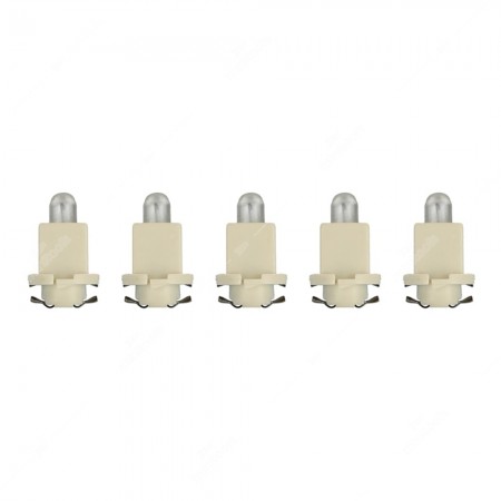 Dashboard light bulb with white base EBS-R10 24V 1,2W - 5 pcs pack