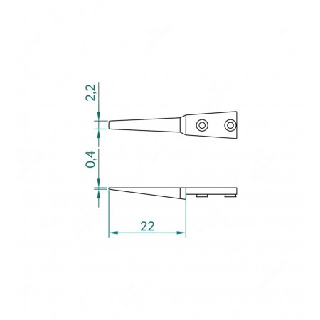 ESD tweezer with flat plastic tip (126x10x9mm)