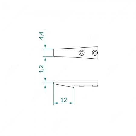 ESD tweezer with flat plastic tip (117x10x6mm)