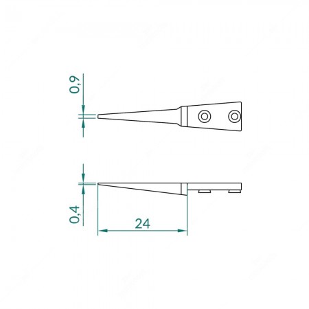 ESD tweezer with fine plastic tip (128x10x13mm)