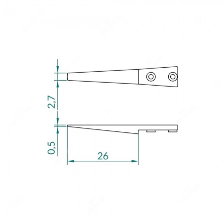 ESD tweezer with flat plastic tip (130x10x9mm)