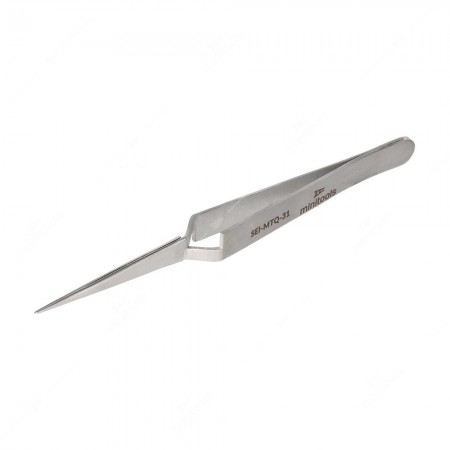 Reverse-action precision tweezers with fine tips – 45° view