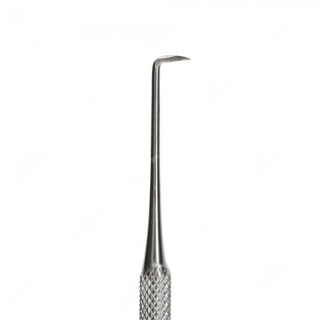 Steel probe with flat curved tip