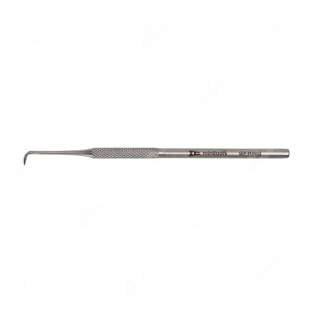 Steel probe with flat curved tip