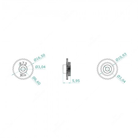 Porsche 911 G and Ruf mph instrument cluster odometer gear (40x26 teeth)