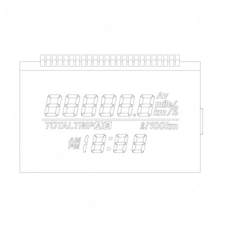  Honda SH150i and SH300i instrument cluster display schema