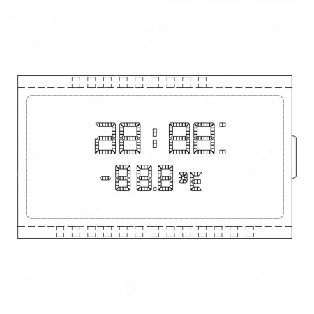 LCD display for Porsche 911 997, Boxster 987, Cayman 987 and RUF instrument clusters right side, technical schema