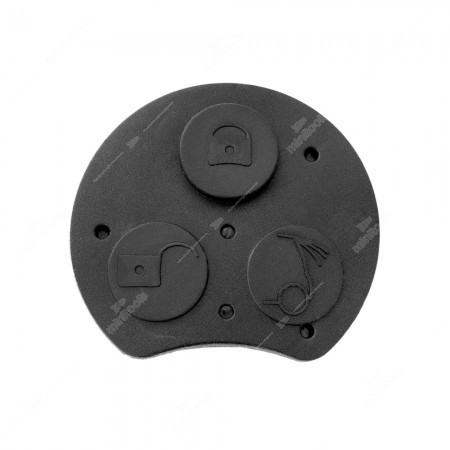 0 Gommino adattabile chiavi auto a tre tasti - 43,6x39,7mm - Colore nero