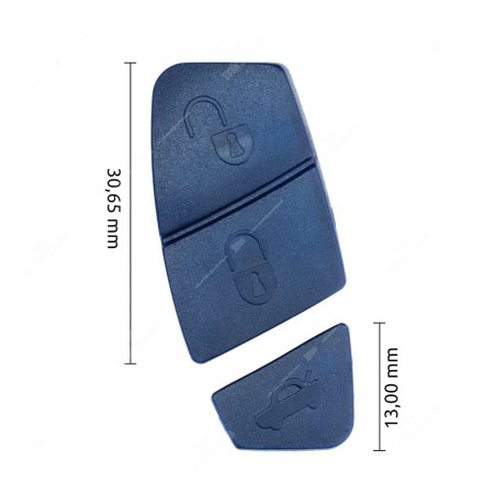0 Gommino adattabile chiavi auto (2 pz, colore Blu) Mis. 30,65mm + 13mm