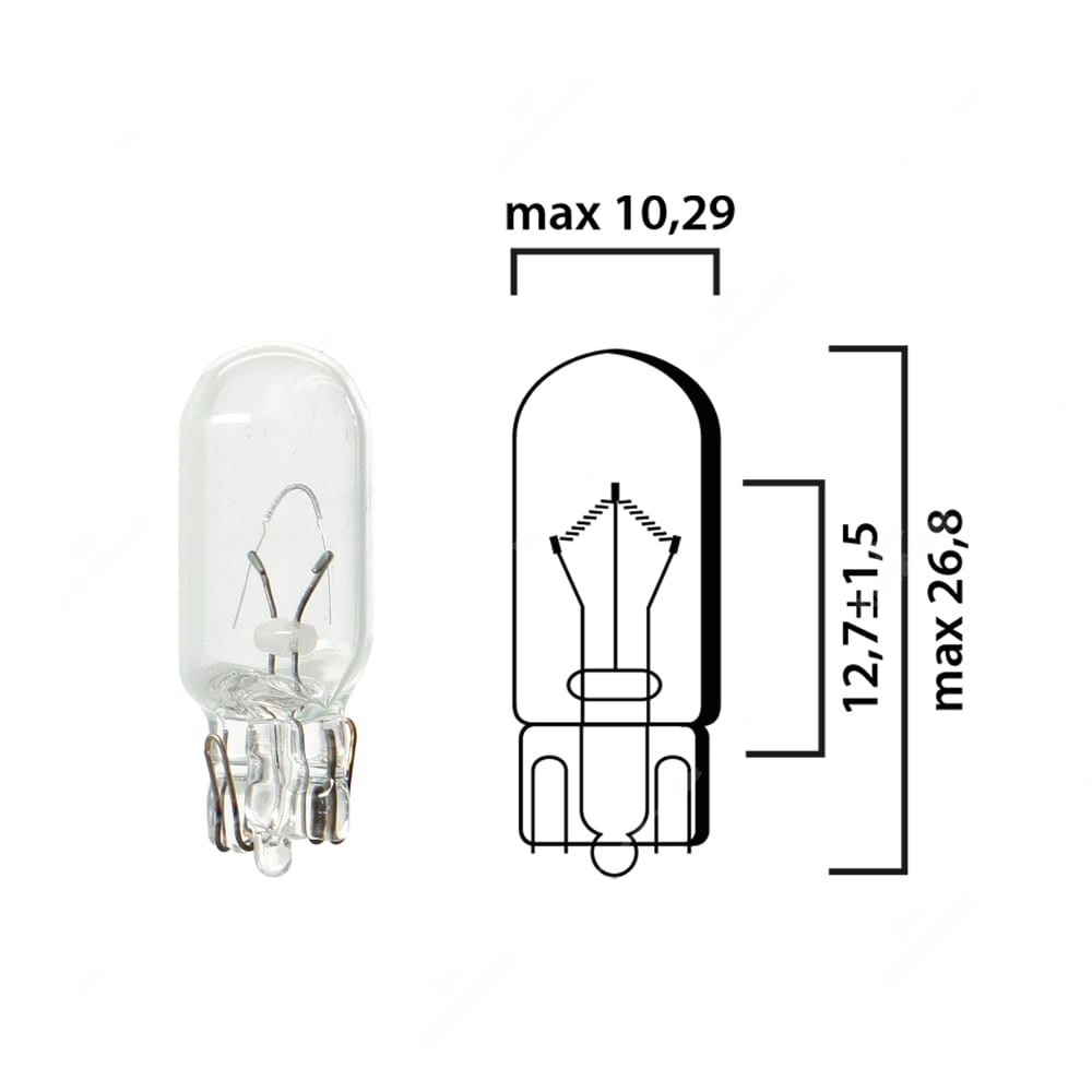 goobay Ampoule T10 wedgebase, 5 W, 5 W - W2,1x9d, 12 V (DC), 400 mA, 10