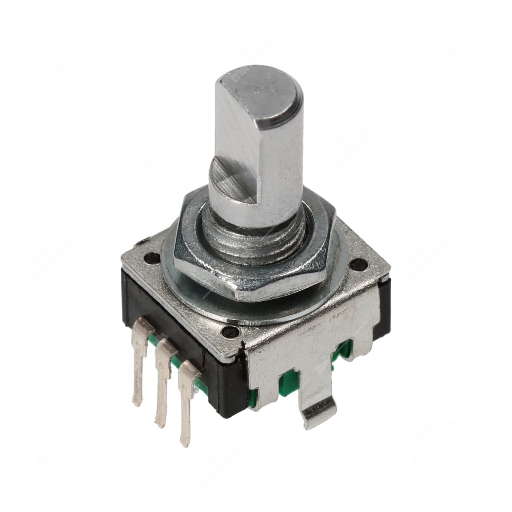 18 ppr, no detents incremental rotary encoder with push switch