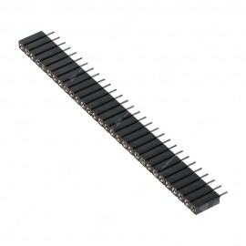 Straight PCB THT female pin strip header - 30 turned pins - 1 row - 2.54mm pitch