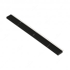 Straight PCB THT female pin strip header - 40 pins - 1 row - 2.54mm pitch - 5 pcs pack