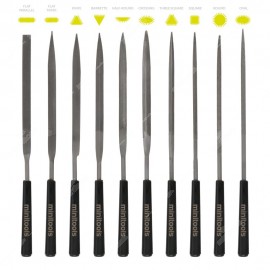 Set of 10 precision needle files