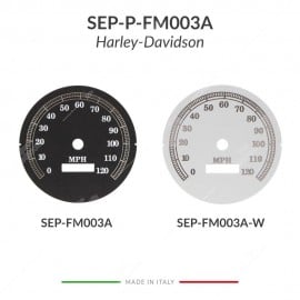 Gauge face for Harley-Davidson Dyna, Road King, Softail and Sportster mph speedometer