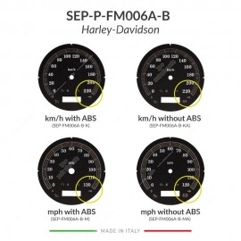 Black gauge face for Harley-Davidson instrument clusters restoration (103mm diameter - 2006-2013 models)