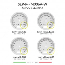 White gauge face for Harley-Davidson instrument clusters restoration (103mm diameter - 2006-2013 models)