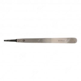 ESD tweezers with flat plastic tip (126x10x9mm)
