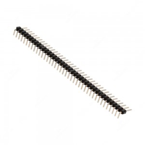 90° PCB THT male pin header strip - 40 pins - 1 row - 2.54mm pitch - 5 pcs pack