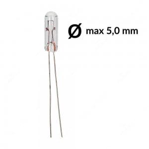 T4,7 1,1W 14V wire base miniature incandescent light bulb