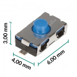 SPST-NC 6x4x3mm, 250 gf tactile switch