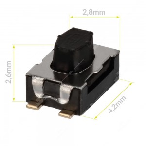 4,2x2,8x2,6mm normally open tactile button - 200 gf operating force