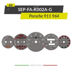 Set of grey gauge faces discs for Porsche 911 964 speedometers