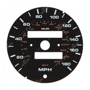 Porsche 911 964 Carrera 2, Carrera 4, RS and 993 Carrera 2, Carrera 4, Carrera RS and Targa 180 mph speedometer dial disc