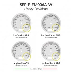 White gauge face for Harley-Davidson instrument clusters restoration (103mm diameter - 2006-2013 models)
