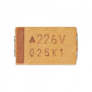 SMD tantalum capacitor, 22uF, 35V. Pack of 10 items