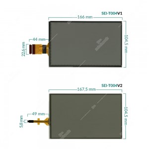 Touch screen digitizer for Peugeot 208 and 2008 sat nav screens